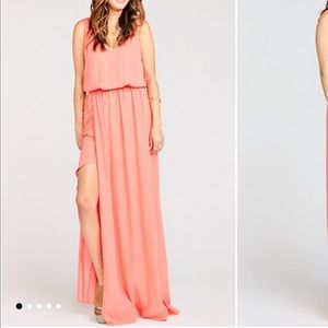 Show Me Your Mumu Kendall Maxi in Bright Coral - M